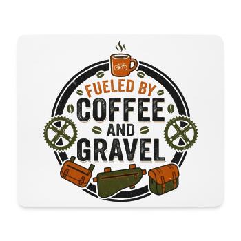 Fueled By Coffee And Gravel Cycling Shirt - Mouse Pad (horizontal) - white - Front