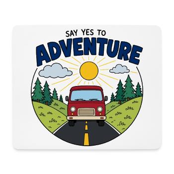 Driving Adventure: Sun and Road - Mouse Pad (horizontal) - white - Front