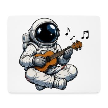 Space Astronaut Guitar Game - Mouse Pad (horizontal) - white - Front