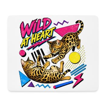90s Memphis Style Bengal Cats - Mouse Pad (horizontal) - white - Front