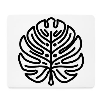 tropisches Blatt - Mousepad (Querformat) - Weiß - Vorne