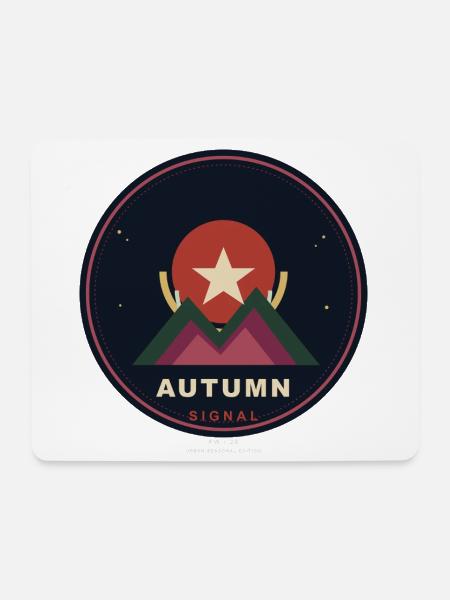 Berglandschaft Herbst Sterne - Mousepad (Querformat) - Weiß