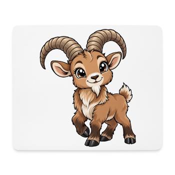 Steinbock Sternzeichen Kawaii - Mousepad (Querformat) - Weiß - Vorne