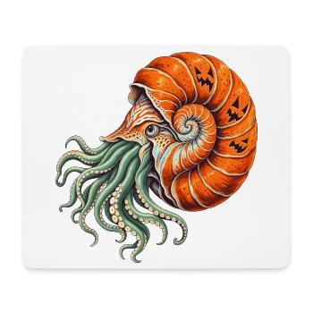 Nautilus mit Kürbisspirale - Mousepad (Querformat) - Weiß - Vorne