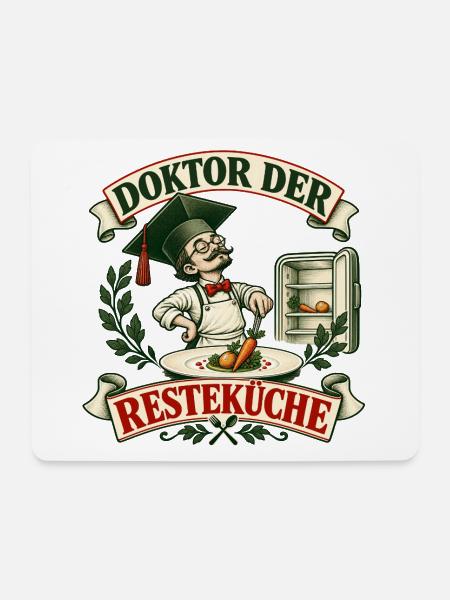 Doktor Resteküche - Mousepad (Querformat) - Weiß