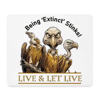 Drei Geier vor der Ausrottung: Live & Let Live - Mousepad (Querformat) - Weiß - Vorne