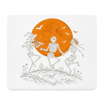 Tanzende Skelette im Mondschein - Mousepad (Querformat) - Weiß - Vorne