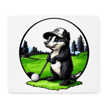 Stinktier Golfspieler - Mousepad (Querformat) - Weiß - Vorne