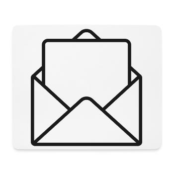 Offenes Buchstabenzeilen-Symbol - Mousepad (Querformat) - Weiß - Vorne