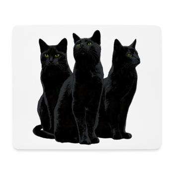 Katzen Halloween - Mousepad (Querformat) - Weiß - Vorne