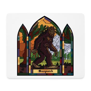 Sasquatch Buntglasfenster - Mousepad (Querformat) - Weiß - Vorne