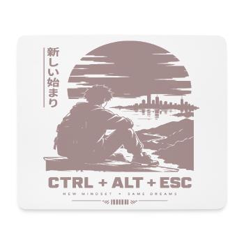 Neue Horizonte: CTRL ALT ESC Retro-Szene - Mousepad (Querformat) - Weiß - Vorne