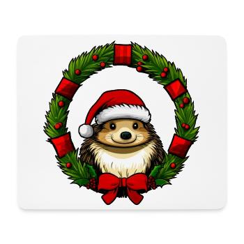 Igel Christmas - Mousepad (Querformat) - Weiß - Vorne