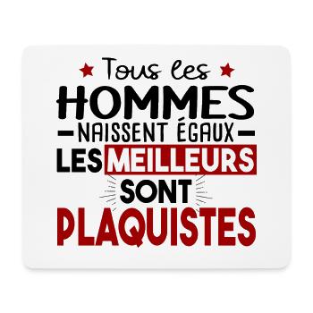 Plaquiste Métier Cadeau Humour - Tapis de souris (format paysage) - blanc - Devant