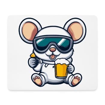 Souris Après-Ski Bière Bande Dessinée - Tapis de souris (format paysage) - blanc - Devant