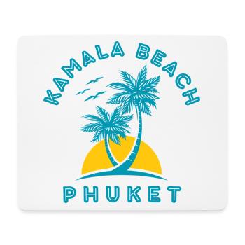 Kamala Beach Phuket Sonnenuntergangspalme - Mousepad (Querformat) - Weiß - Vorne