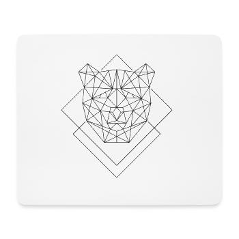 Polygone ours - Tapis de souris (format paysage) - blanc - Devant