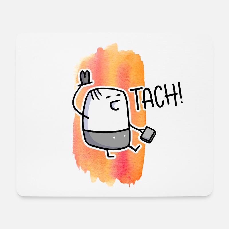 Tach! - Mousepad (Querformat) - Weiß