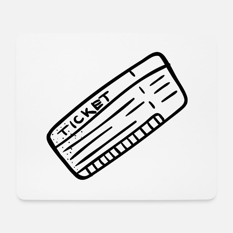 Airport Flight Ticket Flight Attendant Gift Idea - Mouse Pad (horizontal) - white