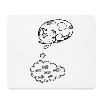 Chat kitty meow idée cadeau chat dame - Tapis de souris (format paysage) - blanc - Devant
