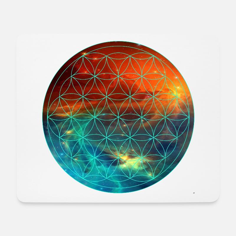 Flower of Life - Mousepad (Querformat) - Weiß