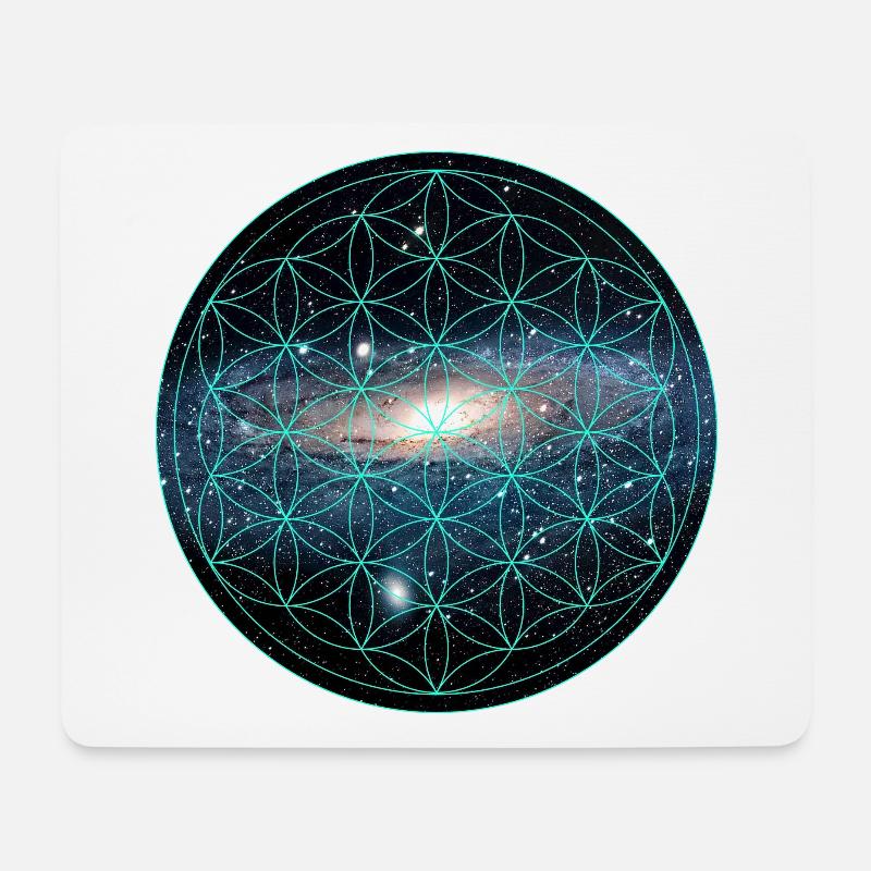 Flower of Life - Mousepad (Querformat) - Weiß