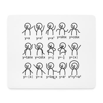 Mathematics graphic formula school gift - Mouse Pad (horizontal) - white - Front