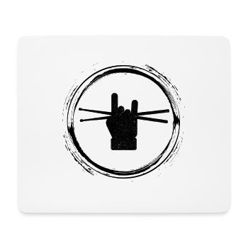 Rock drum drums drummer music - Mouse Pad (horizontal) - white - Front