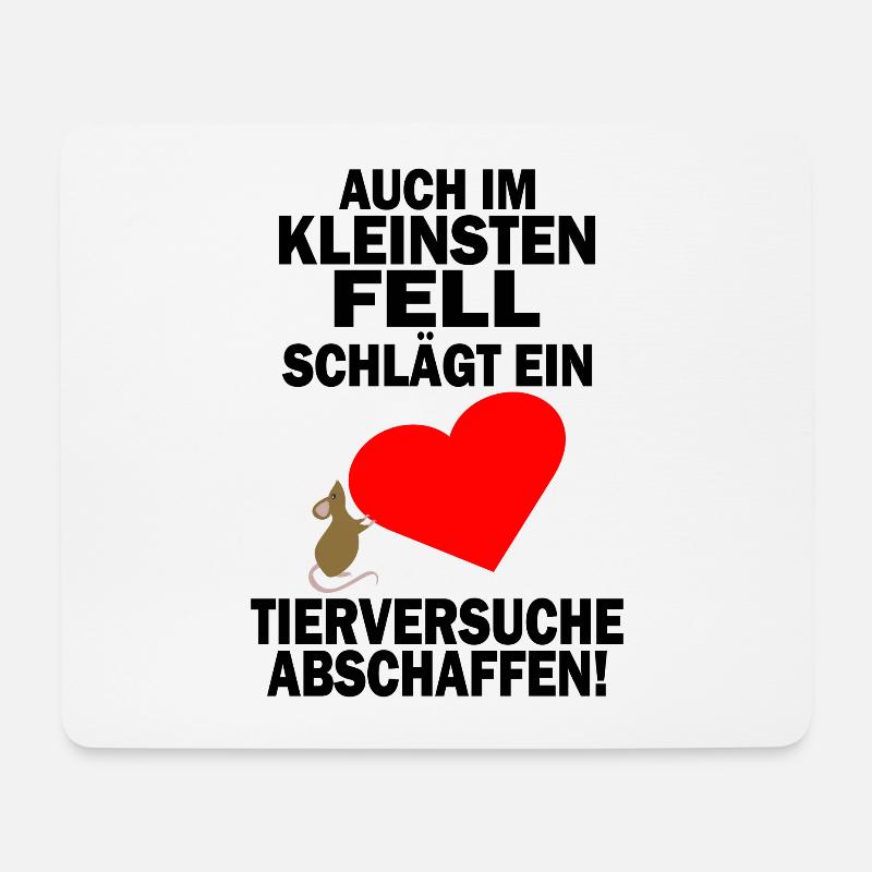 Tierversuche Abschaffen Tierschutz Umweltschutz - Mousepad (Querformat) - Weiß