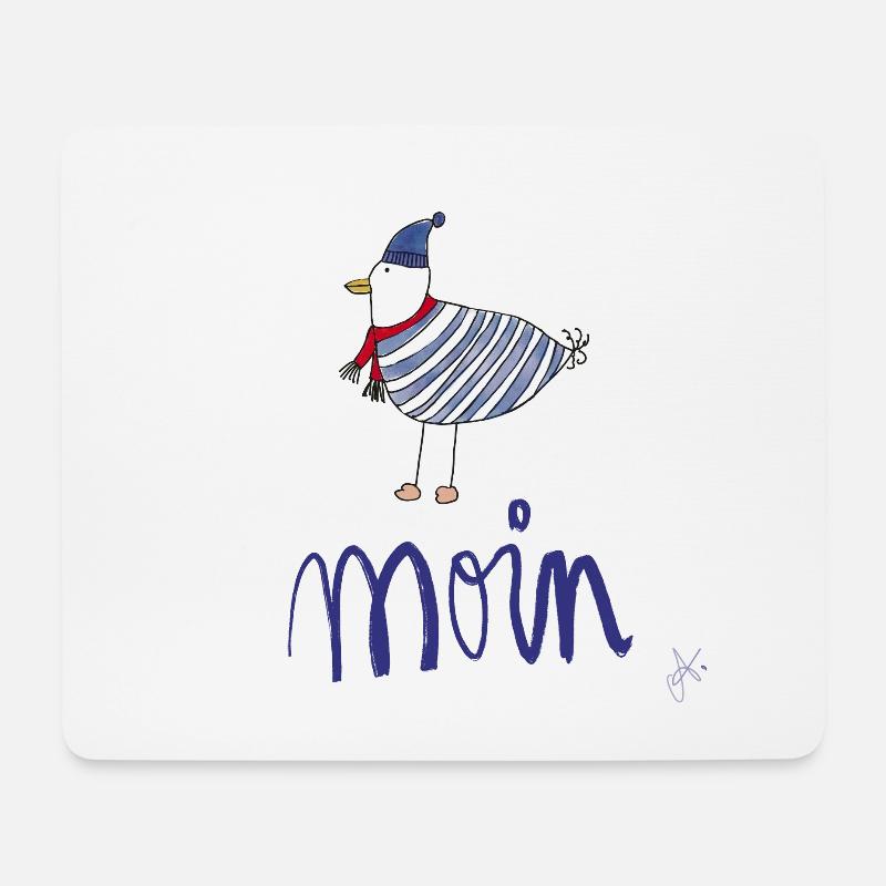 Moin seagull striped shirt - Mouse Pad (horizontal) - white