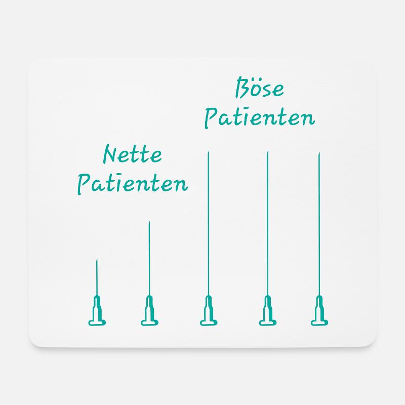 Bӧse patienten nette patienten Krankenhaus Arzt - Mousepad (Querformat) - Weiß