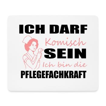 Ich darf komisch sein ich bin die Krankenhaus Arzt - Mousepad (Querformat) - Weiß - Vorne