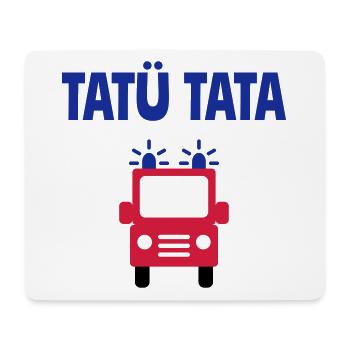 ★ Designfarben änderbar ★ Tatü tata Feuerwehrauto - Mousepad (Querformat) - Weiß - Vorne