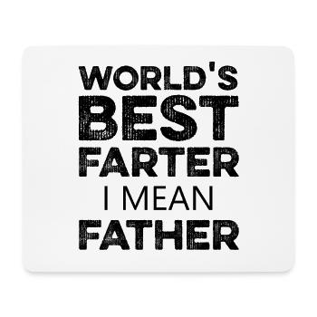 World's best farter I mean father Geschenk - Mousepad (Querformat) - Weiß - Vorne