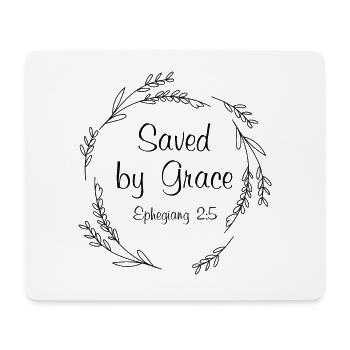 Saved by Grace Jesus Faith Don Foi - Tapis de souris (format paysage) - blanc - Devant