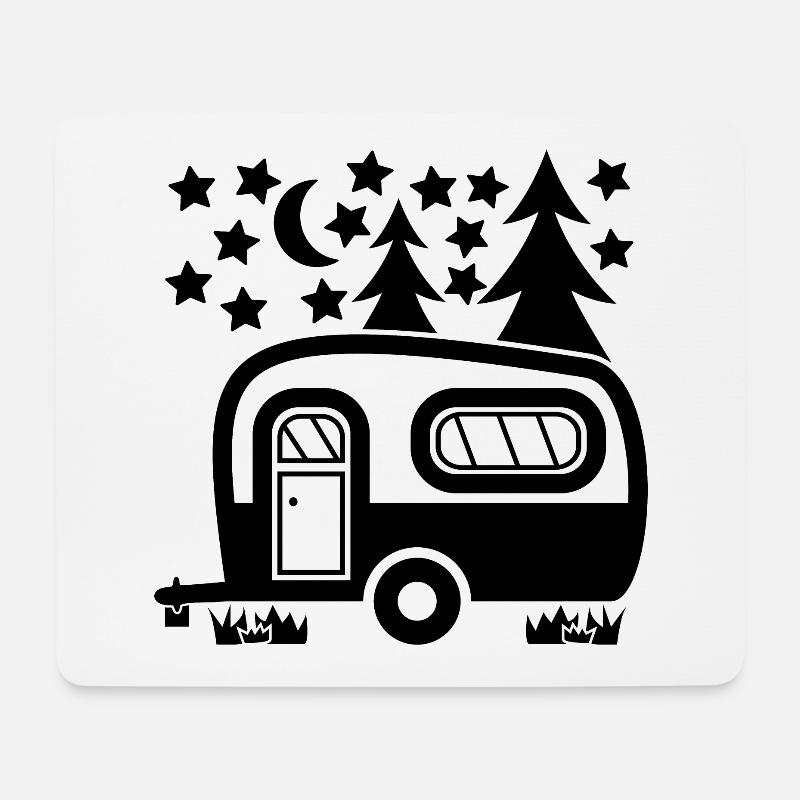 Wohnmobil Wohnwagen - Mousepad (Querformat) - Weiß