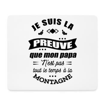 PREUVE ENFANT PAPA MONTAGNE - PASSION MONTAGNE - Tapis de souris (format paysage) - blanc - Devant