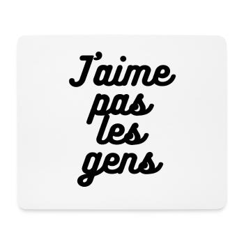 J'AIME PAS LES GENS - Tapis de souris (format paysage) - blanc - Devant