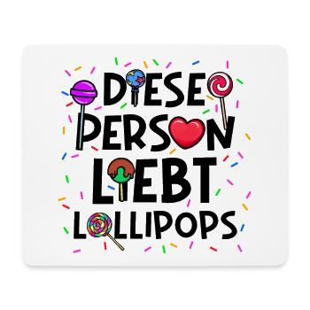 Süßigkeiten Statement Bonbon Naschkatzen Naschen - Mousepad (Querformat) - Weiß - Vorne