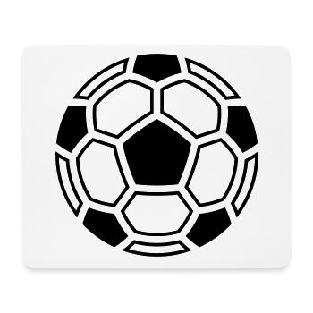 Fußball Mosaik (Ball Logo Symbol Piktogramm / 1C) - Mousepad (Querformat) - Weiß - Vorne