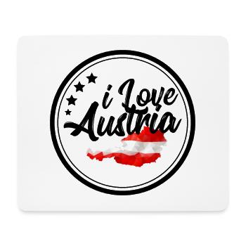 Ich Liebe Österreich | I Love Austria - Mousepad (Querformat) - Weiß - Vorne