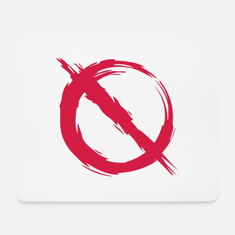 Verbot verboten - Mousepad (Querformat) - Weiß