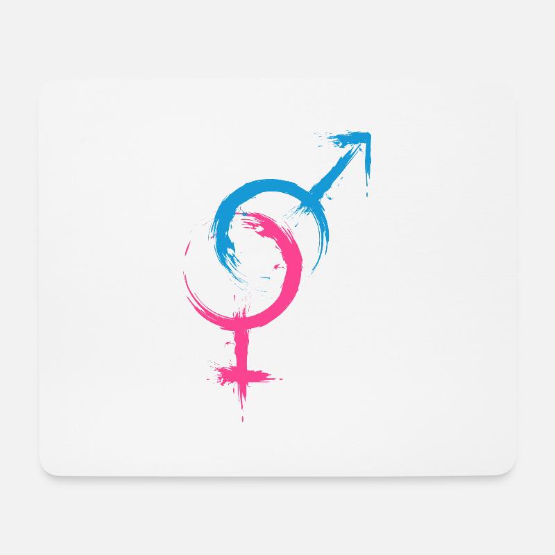 Hetero symbol heterosexuality - Mouse Pad (horizontal) - white