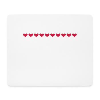 Ligne coeur petit ornement de tiret coeur - Tapis de souris (format paysage) - blanc - Devant