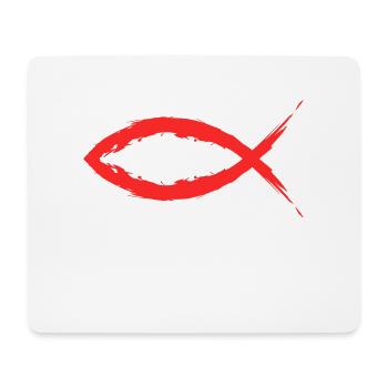 Fish Christianity symbol religion church - Mouse Pad (horizontal) - white - Front