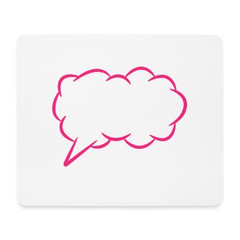 Speech bubble thought bubble - Mouse Pad (horizontal) - white - Front