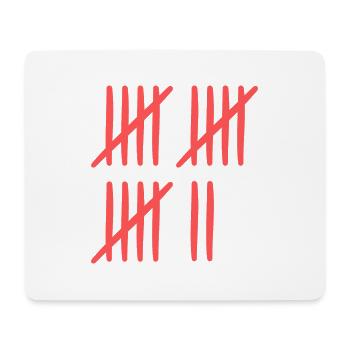 Strichliste 17 Jahre alt - Mousepad (Querformat) - Weiß - Vorne