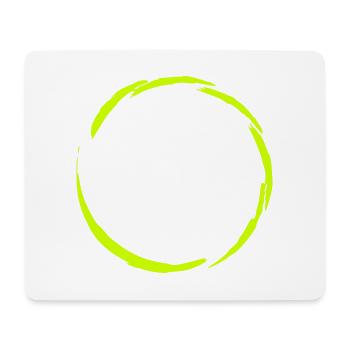 Kreis Symbol Gelb - Mousepad (Querformat) - Weiß - Vorne