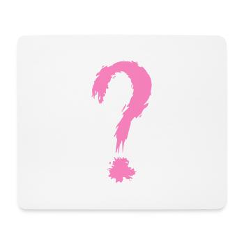 point d'interrogation - Tapis de souris (format paysage) - blanc - Devant