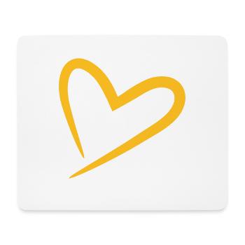Heart modern in yellow - Mouse Pad (horizontal) - white - Front